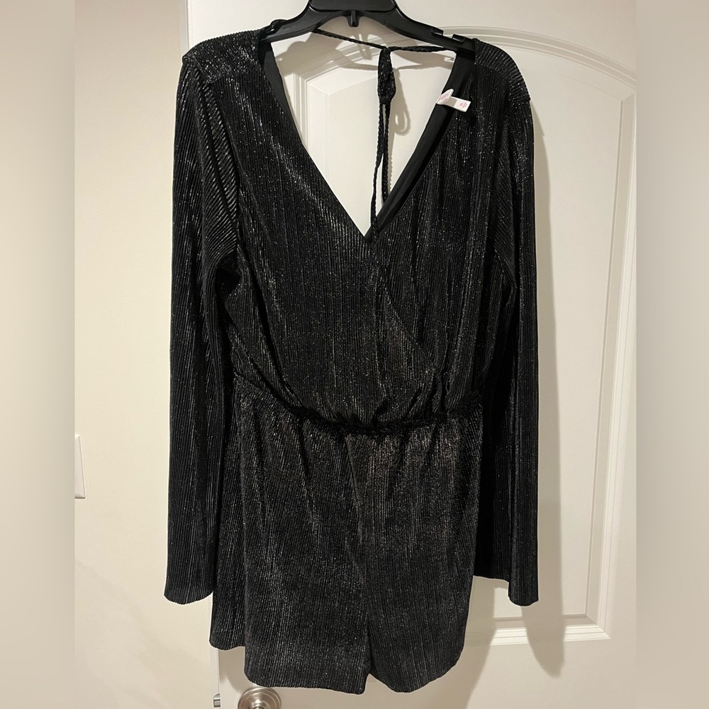 Ribbed Open Back Romper